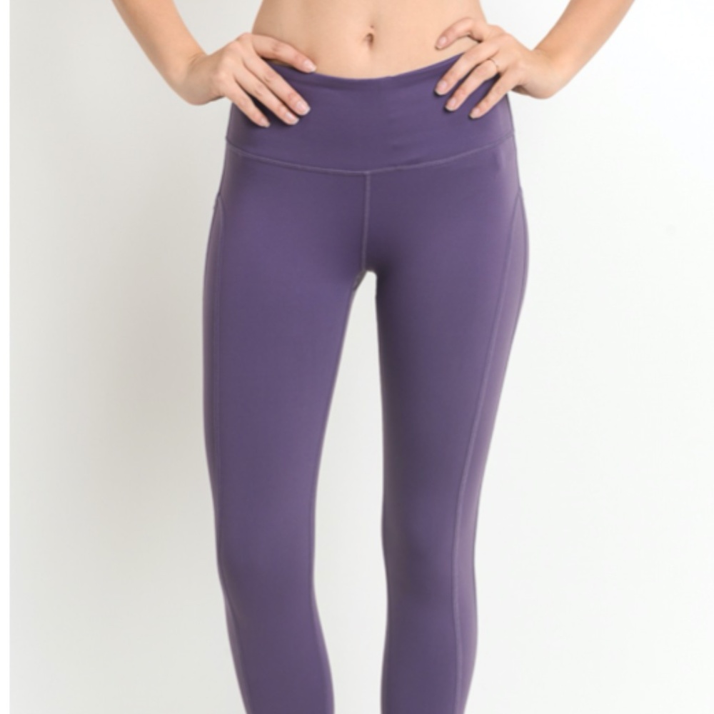 Solid-colored full leggings